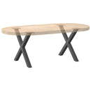 sofabordsben X-formet 2 stk. antracit 50x(42-43) cm stål