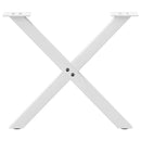 sofabordsben X-formet 2 stk. hvid 60 x (42-43) cm stål
