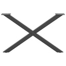 sofabordsben X-formet 2 stk. antracit 70 x (42-43) cm stål