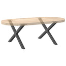 sofabordsben X-formet 2 stk. antracit 70 x (42-43) cm stål