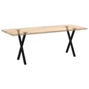 spisebordsben X-formet 2 stk. sort 50x(72-73) cm stål