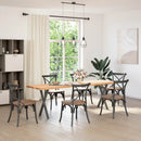 spisebordsben X-formet 2 stk. antracit 50x(72-73) cm stål