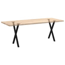 spisebordsben X-formet 2 stk. sort 57 x (72-73) cm stål
