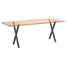 spisebordsben X-formet 2 stk. antracit 57 x (72-73) cm stål