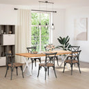spisebordsben X-formet 2 stk. hvid 70 x (72-73) cm stål