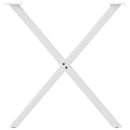 spisebordsben X-formet 2 stk. hvid 70 x (72-73) cm stål
