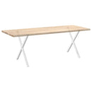 spisebordsben X-formet 2 stk. hvid 70 x (72-73) cm stål