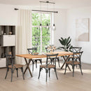spisebordsben X-formet 2 stk. naturstål 70 x (72-73) cm stål