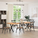 spisebordsben X-formet 2 stk. sort 80x(72-73) cm stål