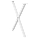 spisebordsben X-formet 2 stk. hvid 80x(72-73) cm stål