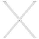 spisebordsben X-formet 2 stk. hvid 80x(72-73) cm stål