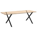 spisebordsben X-formet 2 stk. sort 90 x (72-73) cm stål