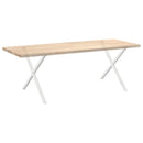 spisebordsben X-formet 2 stk. hvid 90 x (72-73) cm stål