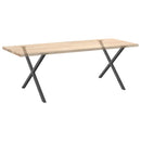 spisebordsben X-formet 2 stk. antracit 90 x (72-73) cm stål