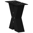 sofabordsben X-formet 2 stk. sort 30x(30-31) cm stål