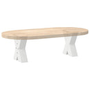 sofabordsben X-formet 2 stk. hvid 30x(30-31) cm stål