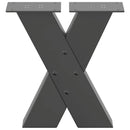 sofabordsben X-formet 2 stk. antracit 30x(30-31) cm stål
