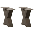sofabordsben X-formet 2 stk. naturstål 30x(30-31) cm stål