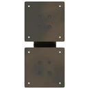 sofabordsben X-formet 2 stk. naturstål 30x(30-31) cm stål