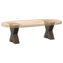 sofabordsben X-formet 2 stk. naturstål 30x(30-31) cm stål