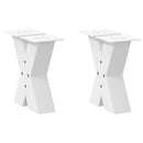 sofabordsben X-formet 2 stk. hvid 40x(30-31) cm stål