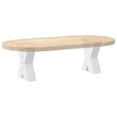 sofabordsben X-formet 2 stk. hvid 40x(30-31) cm stål