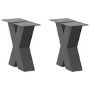 sofabordsben X-formet 2 stk. antracit 40x(30-31) cm stål