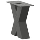sofabordsben X-formet 2 stk. antracit 40x(30-31) cm stål