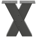 sofabordsben X-formet 2 stk. antracit 40x(30-31) cm stål