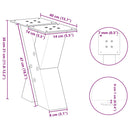 sofabordsben X-formet 2 stk. antracit 40x(30-31) cm stål