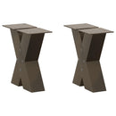 sofabordsben X-formet 2 stk. naturstål 40x(30-31) cm stål