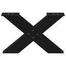 sofabordsben X-formet 2 stk. sort 50x(30-31) cm stål