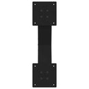 sofabordsben X-formet 2 stk. sort 50x(30-31) cm stål