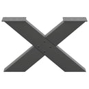 sofabordsben X-formet 2 stk. antracit 50x(30-31) cm stål
