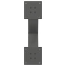 sofabordsben X-formet 2 stk. antracit 50x(30-31) cm stål