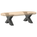 sofabordsben X-formet 2 stk. antracit 50x(30-31) cm stål