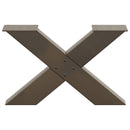 sofabordsben X-formet 2 stk. naturstål 50x(30-31) cm stål