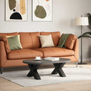 sofabordsben X-formet 2 stk. sort 60 x (30-31) cm stål