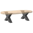 sofabordsben X-formet 2 stk. antracit 60x(30-31) cm stål