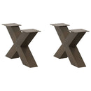 sofabordsben X-formet 2 stk. naturstål 60x(30-31) cm stål