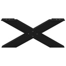 sofabordsben X-formet 2 stk. sort 70 x (30-31) cm stål