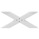 sofabordsben X-formet 2 stk. hvid 70 x (30-31) cm stål