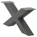 sofabordsben X-formet 2 stk. antracit 70x(30-31) cm stål