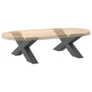 sofabordsben X-formet 2 stk. antracit 70x(30-31) cm stål
