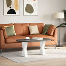 sofabordsben X-formet 2 stk. hvid 28 x (42-43) cm stål