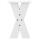 sofabordsben X-formet 2 stk. hvid 28 x (42-43) cm stål