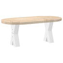 sofabordsben X-formet 2 stk. hvid 28 x (42-43) cm stål