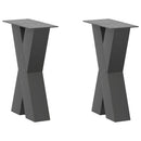sofabordsben X-formet 2 stk. antracit 28 x (42-43) cm stål