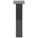 sofabordsben X-formet 2 stk. antracit 28 x (42-43) cm stål