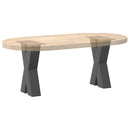 sofabordsben X-formet 2 stk. antracit 28 x (42-43) cm stål